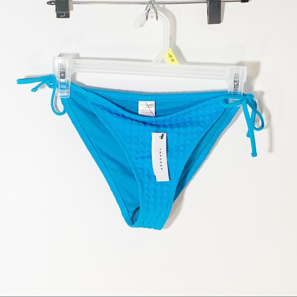 Nwt topshop blue dot texture bikini bottom - Picture 1 of 6